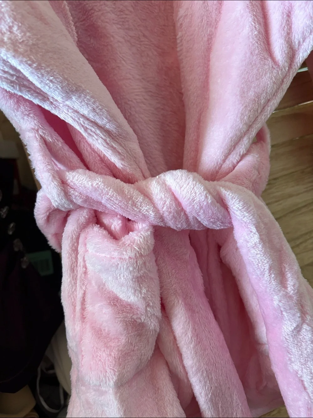 Soft Plush Pink Bathrobe for Toddlers 100 3T NWOT